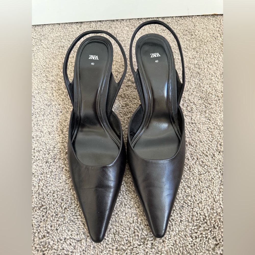 Zara Women's Black Kitten Heels